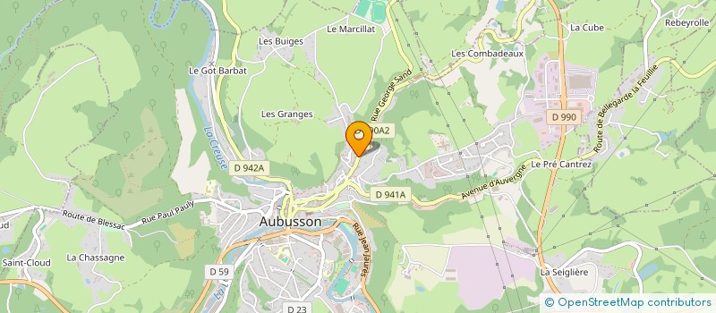 localisation de l'entreprise MADAME ANOUCHKA YVON à AUBUSSON