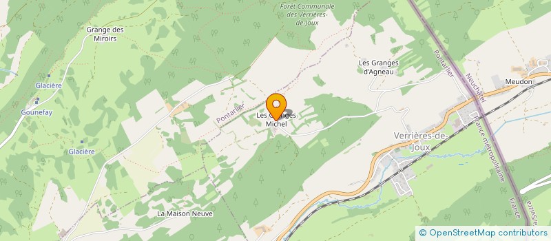 localisation de l'entreprise MADAME ANOUK BOURGEOIS-MOINE  VERRIERES-DE-JOUX