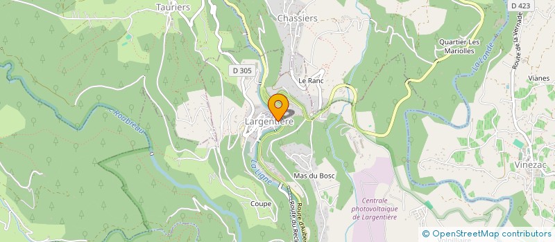 localisation de l'entreprise MADAME ANOUK FANOVARD à LARGENTIERE