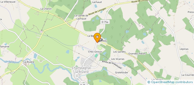 localisation de l'entreprise MADAME ANTHEA WILDING à CHAMPAGNAC-LA-RIVIERE