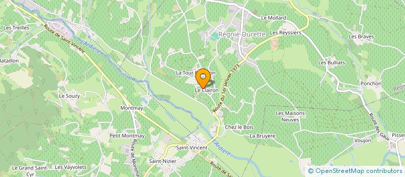 localisation de l'entreprise MADAME ANTOINE PEYCELON  REGNIE DURETTE