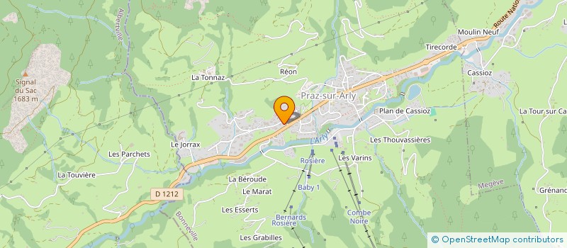 localisation de l'entreprise MADAME ANTOINETTE GILBERT  PRAZ-SUR-ARLY