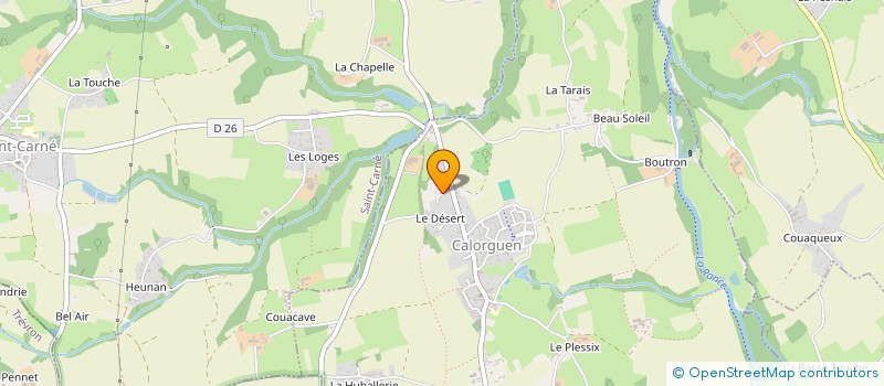 localisation de l'entreprise MADAME ANTOINETTE RAVEL  CALORGUEN