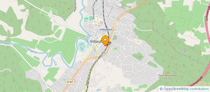 localisation de l'entreprise MADAME ANTOINETTE VENZAL  VIDAUBAN