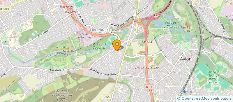 localisation de l'entreprise MADAME ANTONELLA LECLERCQ  AVION