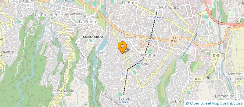 localisation de l'entreprise MADAME ANYSSA BENKORBAA  SAINT-DENIS