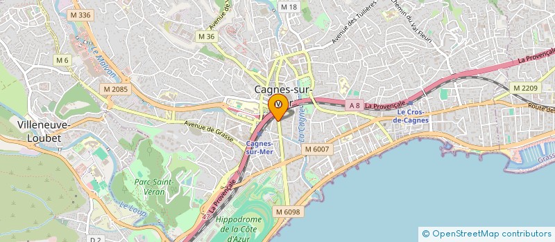 localisation de l'entreprise MADAME AOUARIA BENDIB  CAGNES-SUR-MER