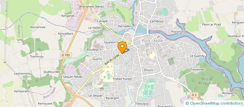 localisation de l'entreprise MADAME APOLLINE DUBOSCQ  PONT-L'ABBE