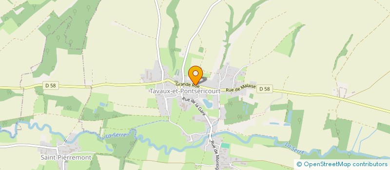 localisation de l'entreprise MADAME APOLLINE PERSINET  TAVAUX-ET-PONTSERICOURT