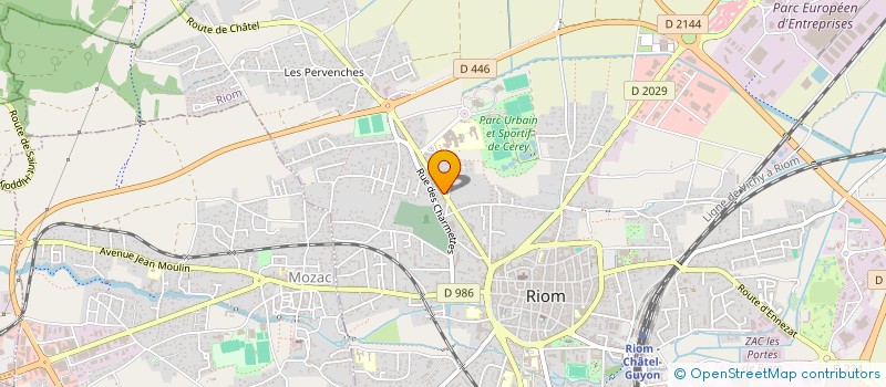 localisation de l'entreprise MADAME APOLLINE PONCHET  RIOM