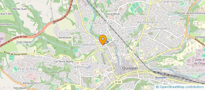 localisation de l'entreprise MADAME ARABELLE COLINS à QUIMPER