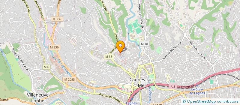 localisation de l'entreprise MADAME ARABELLE RYBROWSKI  CAGNES SUR MER