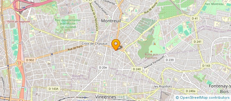localisation de l'entreprise MADAME ARAMAEA RASE CASANOVA  MONTREUIL