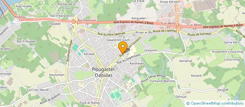 localisation de l'entreprise MADAME ARCADINE MARTIN  PLOUGASTEL-DAOULAS