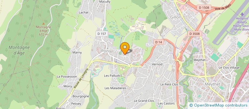 localisation de l'entreprise MADAME ARIANE CHRISTELLE BERTHET  POISY