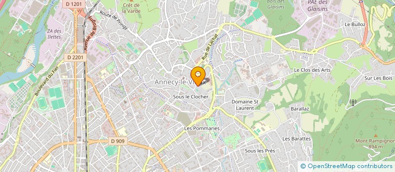 localisation de l'entreprise MADAME ARIANE COMBES à ANNECY