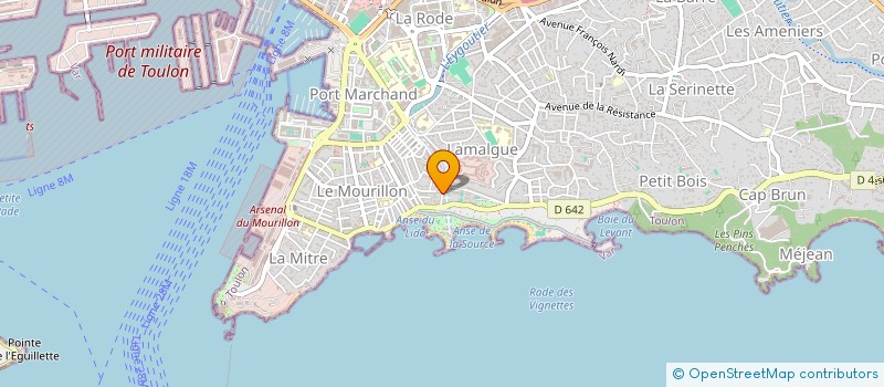 localisation de l'entreprise MADAME ARIANE DANGUY DES DESERTS  TOULON