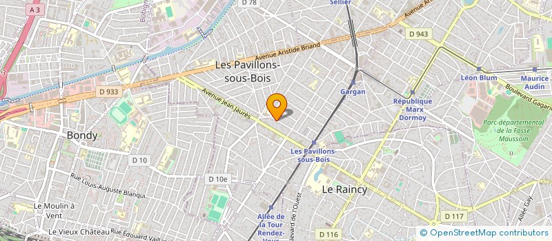 localisation de l'entreprise MADAME ARIANE DREYFUS  LES PAVILLONS-SOUS-BOIS