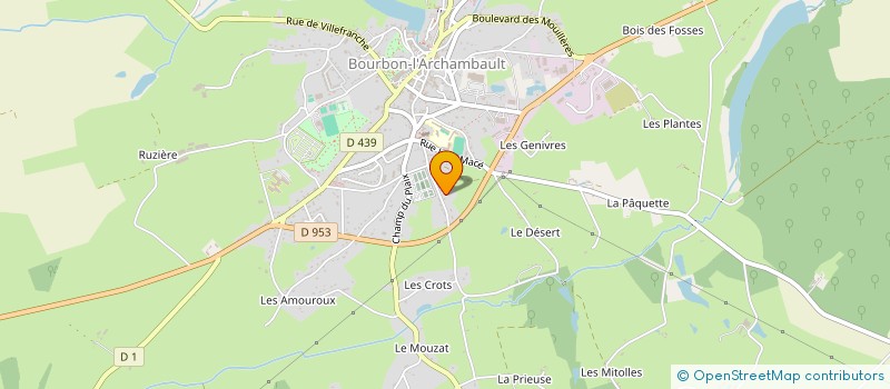 localisation de l'entreprise MADAME ARIANE KLOCKENBRING à BOURBON-L'ARCHAMBAULT