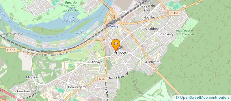 localisation de l'entreprise MADAME ARIANE TOUGERON  POISSY