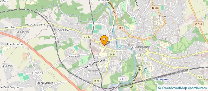 localisation de l'entreprise MADAME ARIANE TSHAMALA  GUINGAMP