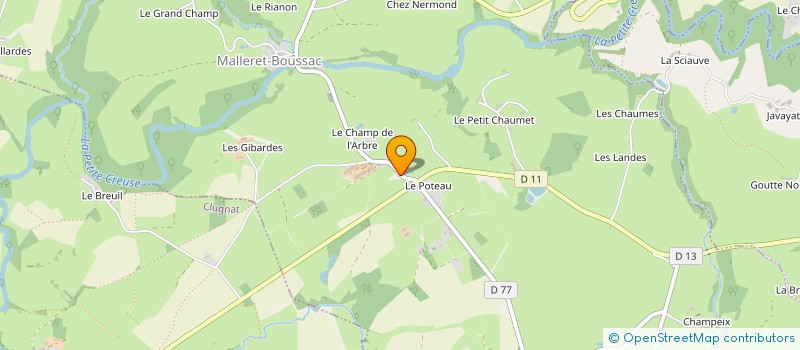 localisation de l'entreprise MADAME ARLETTE BLOYET à MALLERET-BOUSSAC