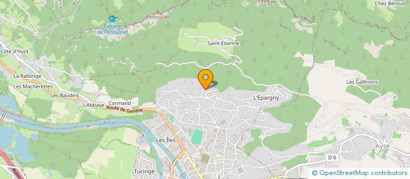 localisation de l'entreprise MADAME ARLETTE BOSSON  BONNEVILLE