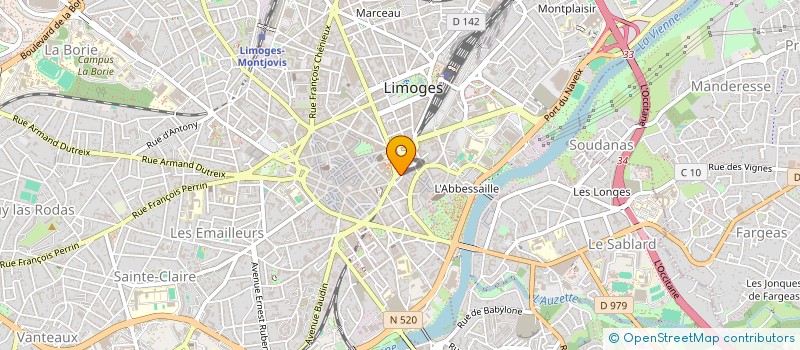 localisation de l'entreprise MADAME ARLETTE CHAUVEAU à LIMOGES