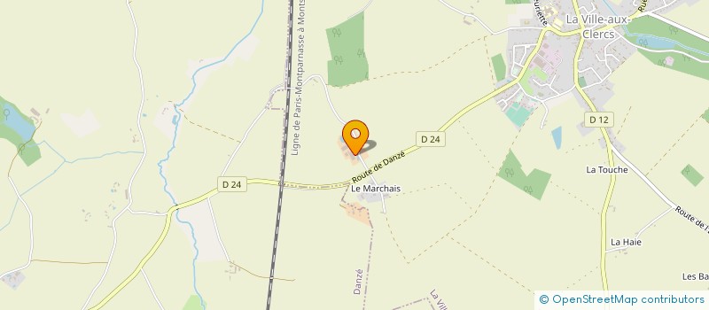 localisation de l'entreprise MADAME ARLETTE DAVIRAY  LA VILLE-AUX-CLERCS