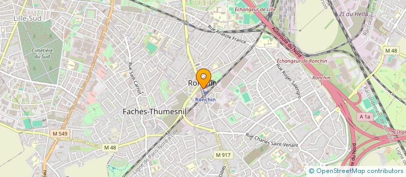 localisation de l'entreprise MADAME ARLETTE LESTIENNE  RONCHIN