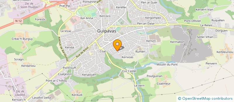 localisation de l'entreprise MADAME ARLETTE MENARD  GUIPAVAS