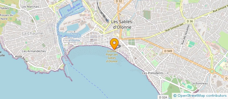 localisation de l'entreprise MADAME ARLETTE MOUSSEAU à LES SABLES D'OLONNE