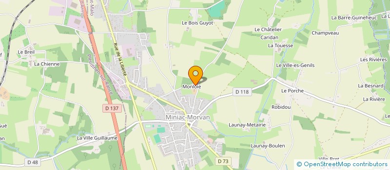 localisation de l'entreprise MADAME ARLETTE PINAULT à MINIAC-MORVAN