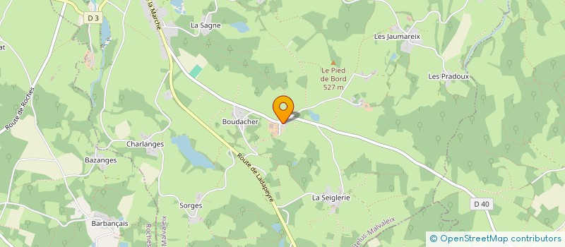 localisation de l'entreprise MADAME ARLETTE RAPINAT à CHATELUS-MALVALEIX