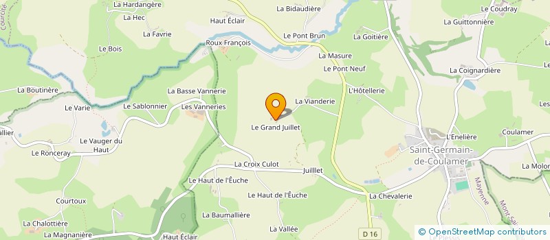 localisation de l'entreprise MADAME ARLETTE RIOUL à SAINT-GERMAIN-DE-COULAMER