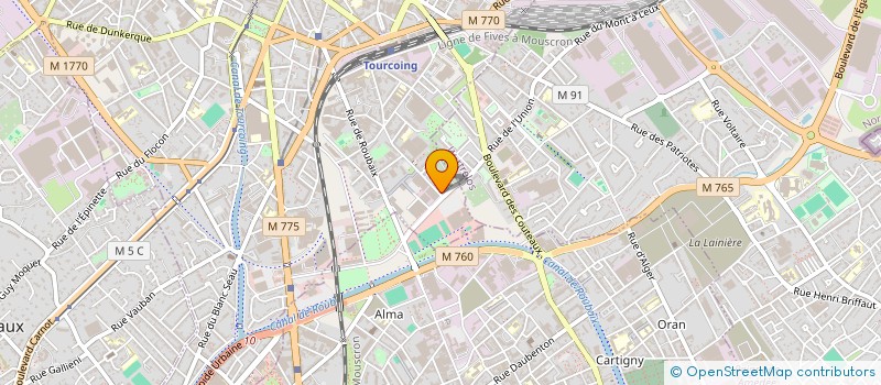 localisation de l'entreprise MADAME ARLETTE VERBEKE à TOURCOING