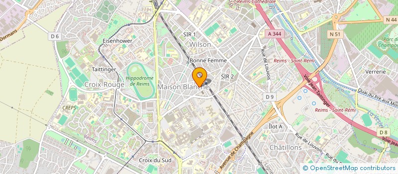 localisation de l'entreprise MADAME ARMANDE BAUDESSON  REIMS