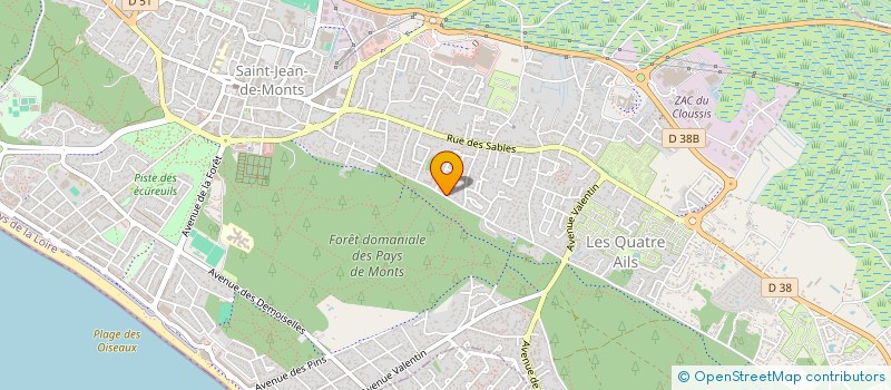 localisation de l'entreprise MADAME ARMANDE CHEVRIER  SAINT-JEAN-DE-MONTS