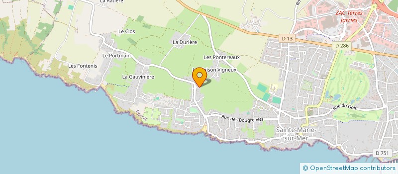 localisation de l'entreprise MADAME ARMELLE BONLIEU  PORNIC