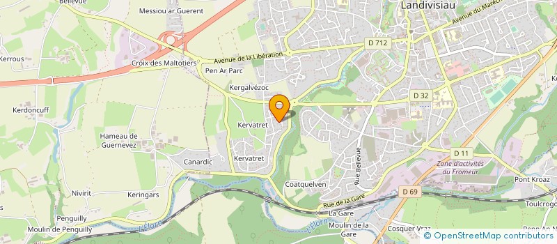 localisation de l'entreprise MADAME ARMELLE CADIOU  LANDIVISIAU