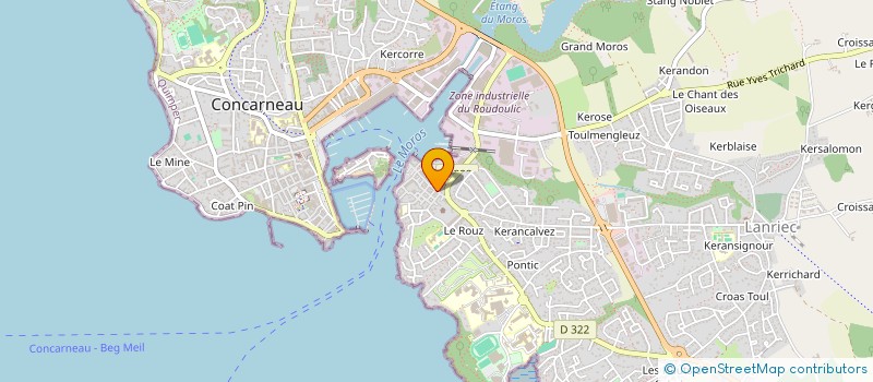 localisation de l'entreprise MADAME ARMELLE CRINIERE à CONCARNEAU