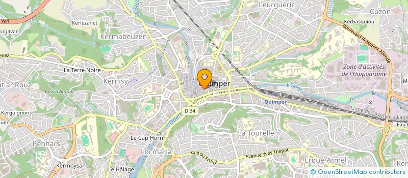 localisation de l'entreprise MADAME ARMELLE GUEGUEN à QUIMPER