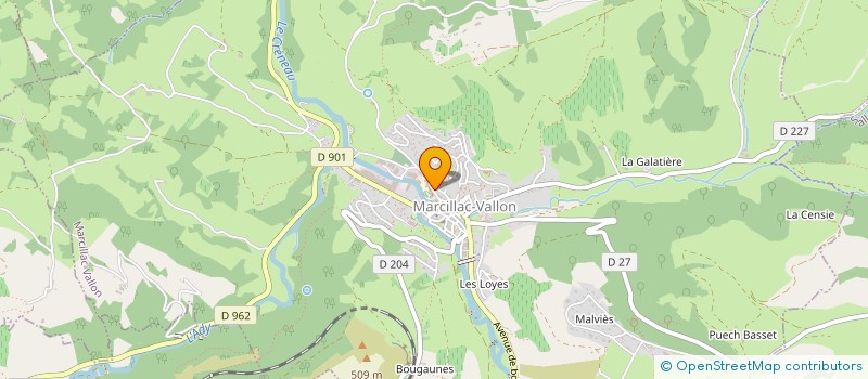 localisation de l'entreprise MADAME ARMELLE NOBLANC  MARCILLAC-VALLON