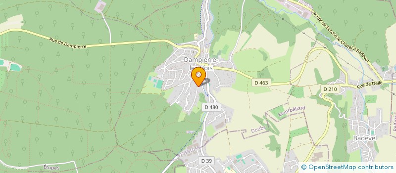 localisation de l'entreprise MADAME ARMELLE VERGON  DAMPIERRE-LES-BOIS