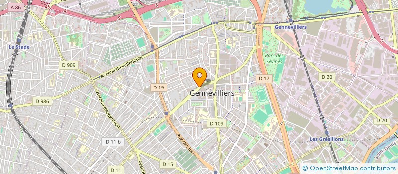localisation de l'entreprise MADAME ASMA LAOUINI à GENNEVILLIERS