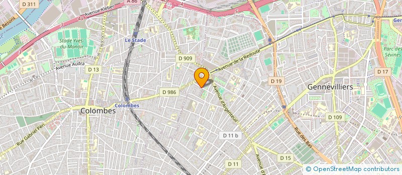 localisation de l'entreprise MADAME ASMAA ABOULAMANE à BOIS-COLOMBES