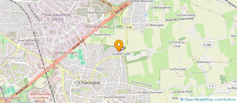 localisation de l'entreprise MADAME ASMAA FOUILA  CHANTEPIE