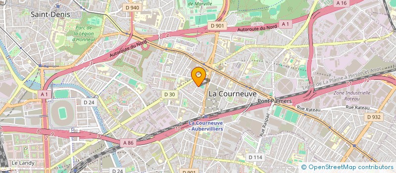 localisation de l'entreprise MADAME ASMAA RADOUANE à LA COURNEUVE