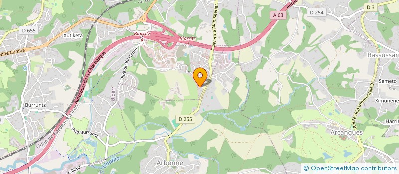 localisation de l'entreprise MADAME ASMAE ALAMI  BIDART