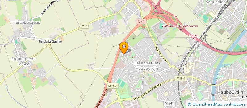 localisation de l'entreprise MADAME ASMAE BEZZAR  HALLENNES-LEZ-HAUBOURDIN